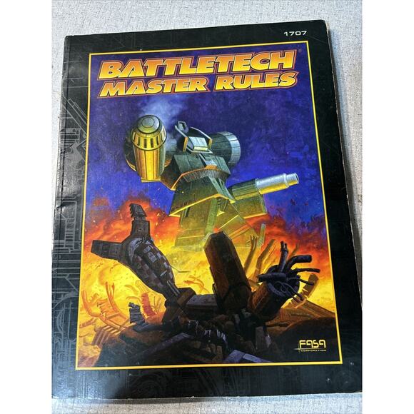 BATTLETECH MASTER RULES [1707] FASA CORP 1998 mechwarrior/battlemech RPG Book - Picture 1 of 4